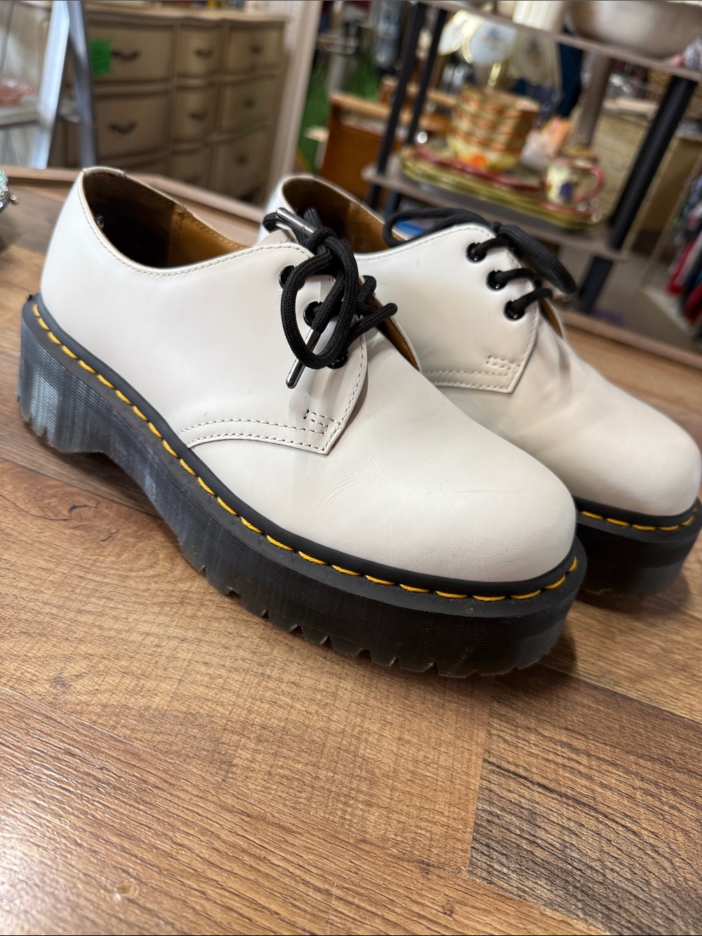 Dr. Martens Yellow Interior Leather Label Shoe